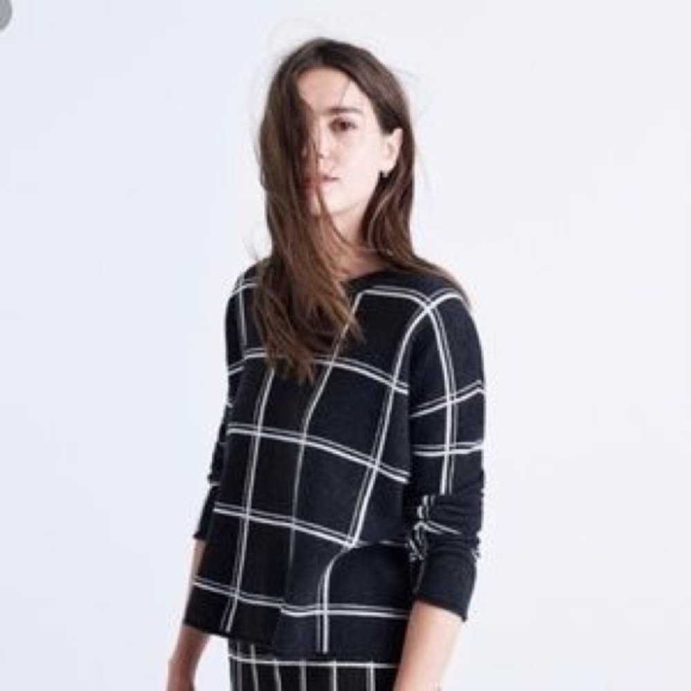 Madewell Double Windowpane Sweater